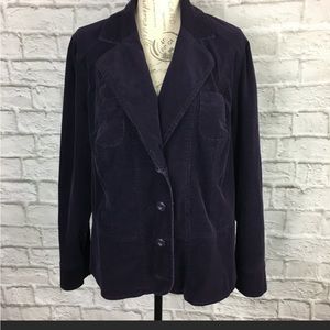 Lane Bryant Purple Corduroy Blazer Size 20